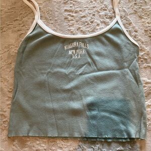 Niagara Falls Women's Green Tank Top